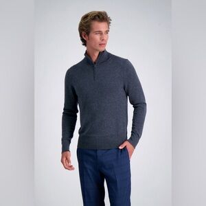 Haggar Long Sleeve Quarter Zip Sweater Size XXLarge